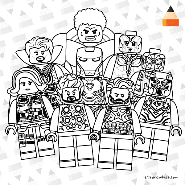 Drawing lego avengers infinity war