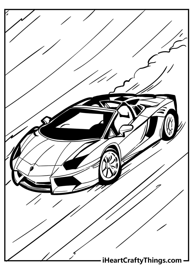 Cool car coloring pages free printables