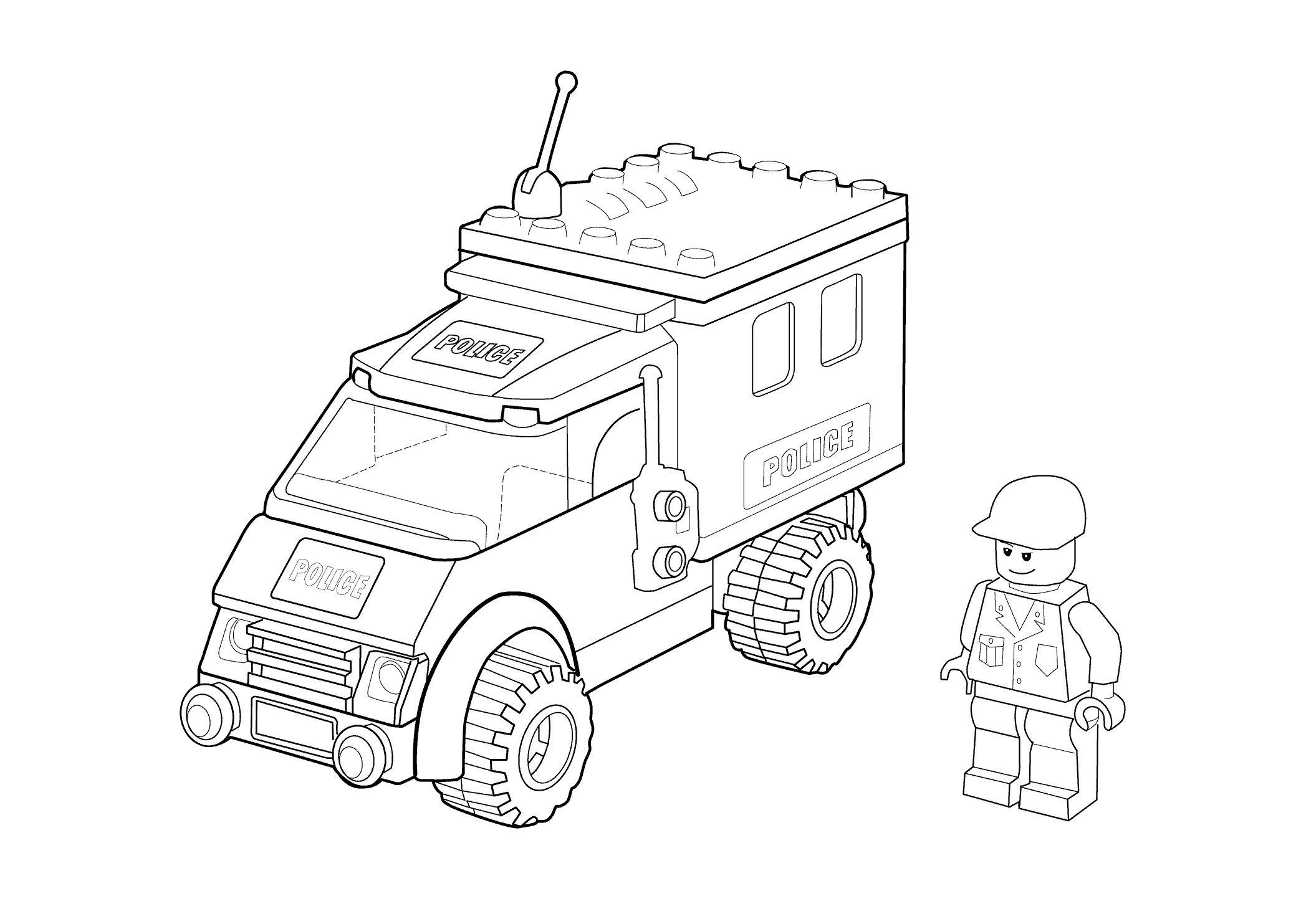 Lego police truck coloring pages lego coloring pages truck coloring pages lego coloring