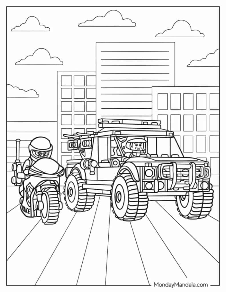 Lego coloring pages free pdf printables