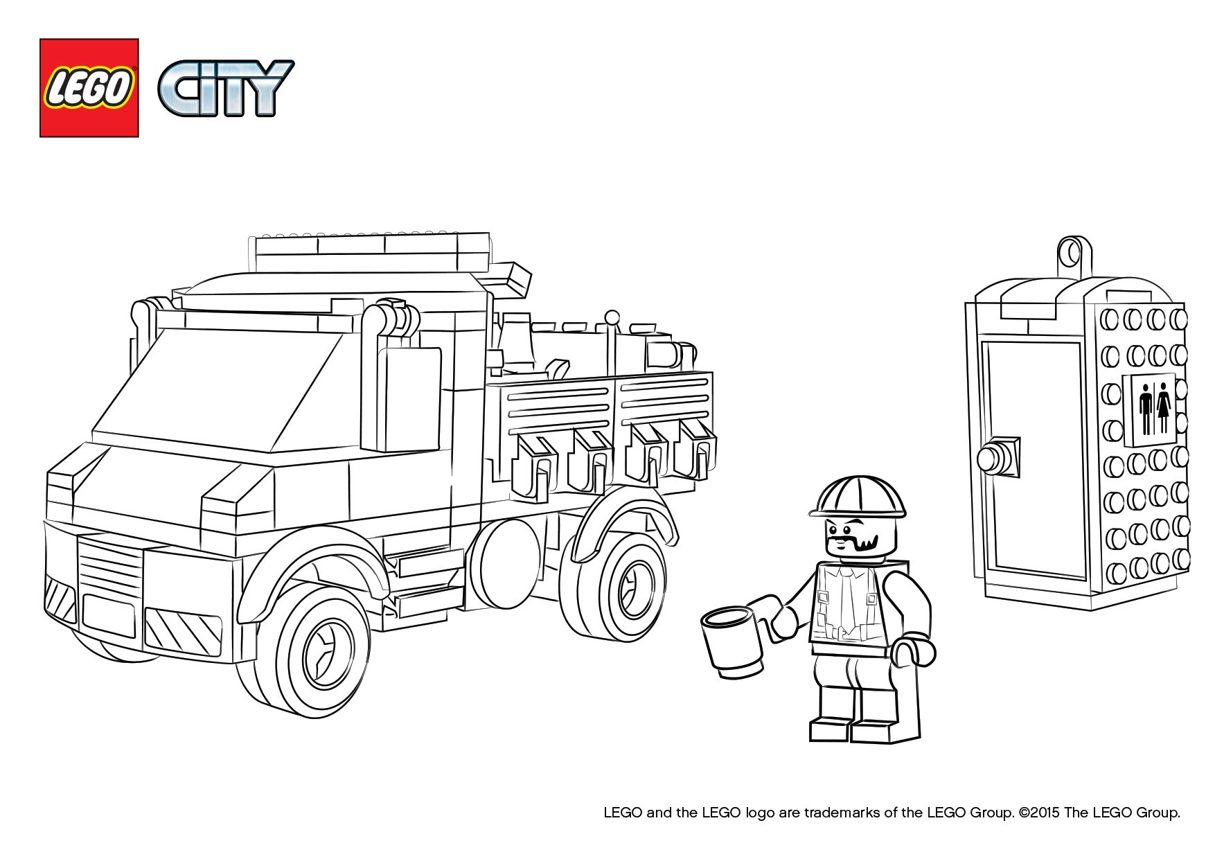 Lego coloring pages truck coloring pages lego city