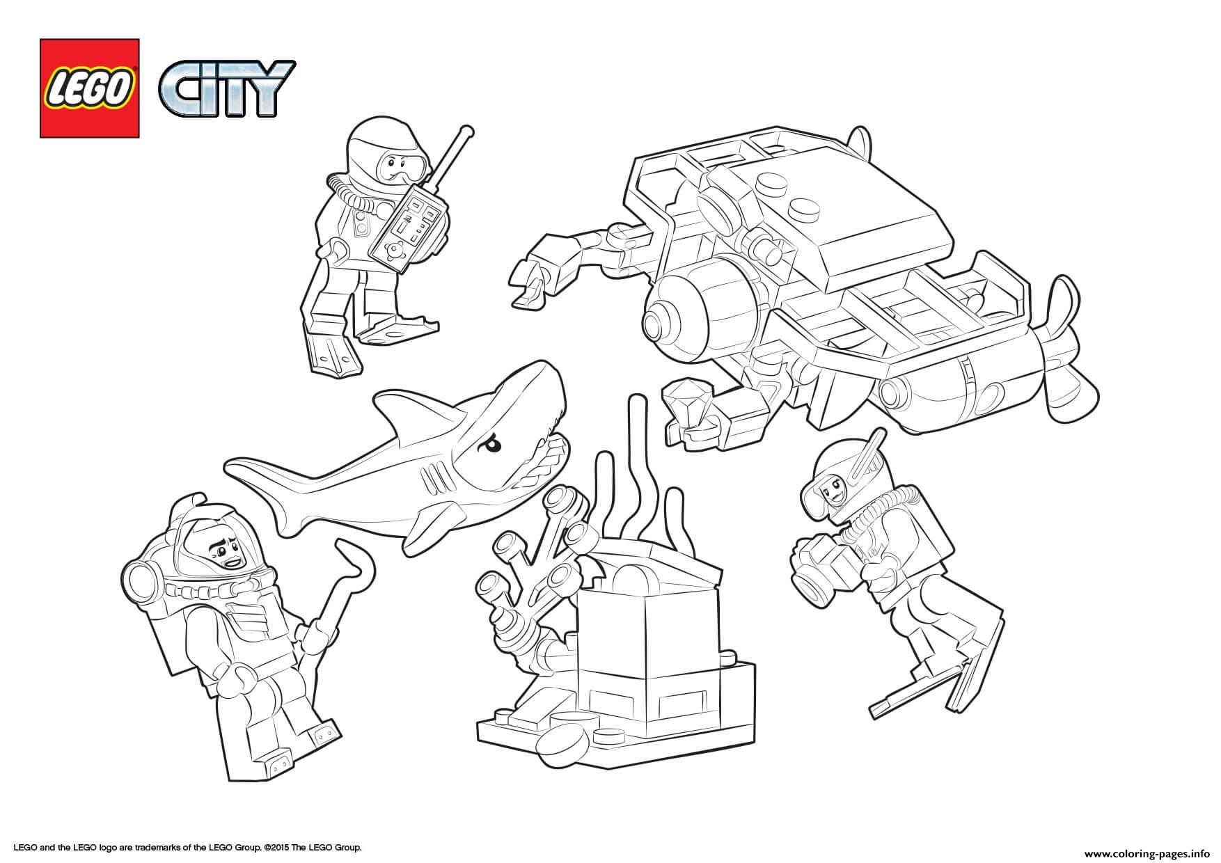 Lego city deep sea starter set coloring page printable