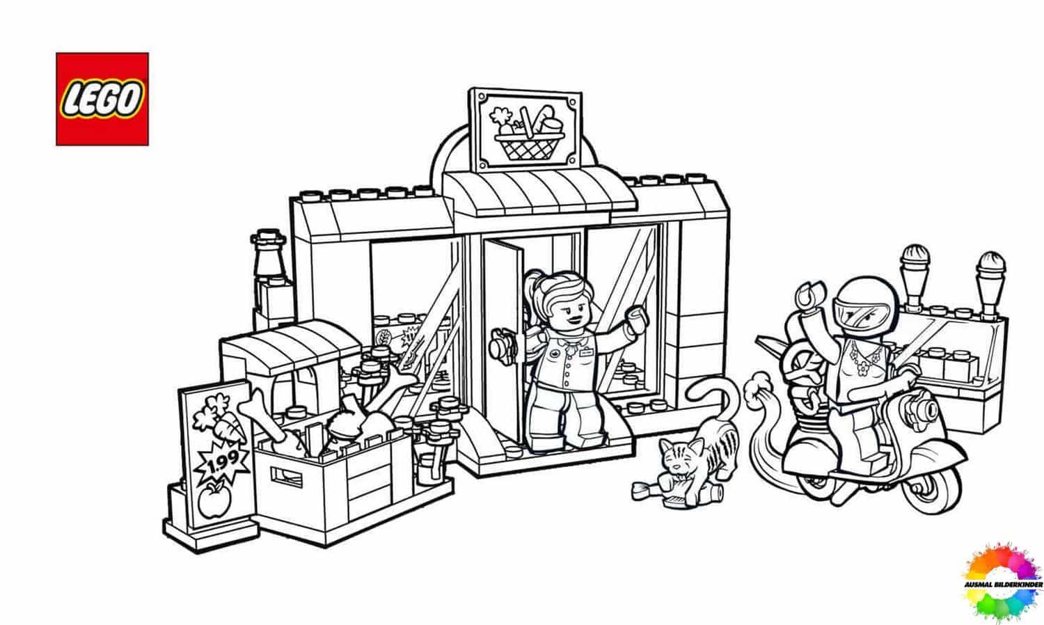 Lego city free printable pdf coloring pages