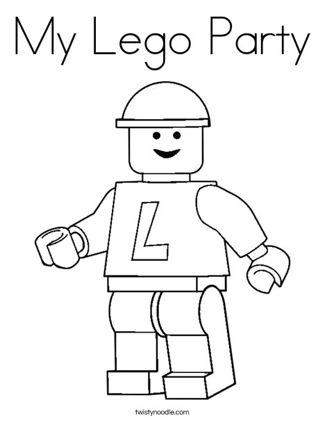 My lego party coloring page