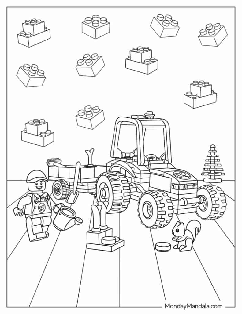 Lego coloring pages free pdf printables