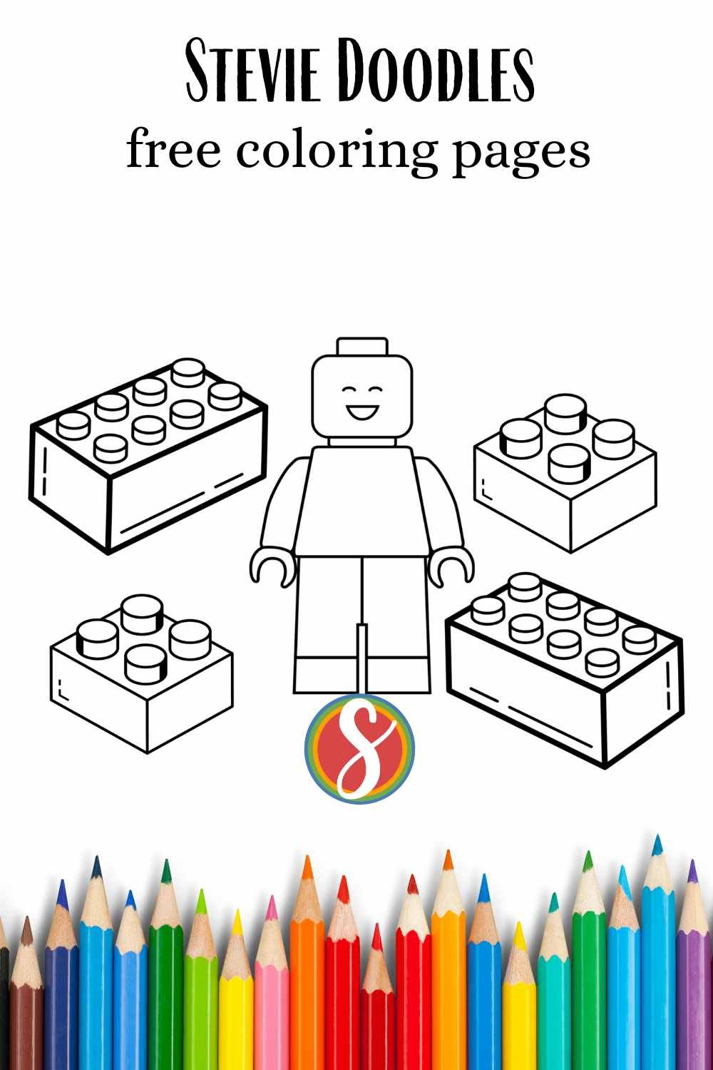 Free lego coloring pages â stevie doodles