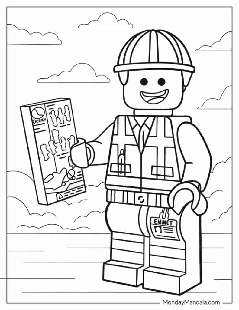 Lego coloring pages free pdf printables