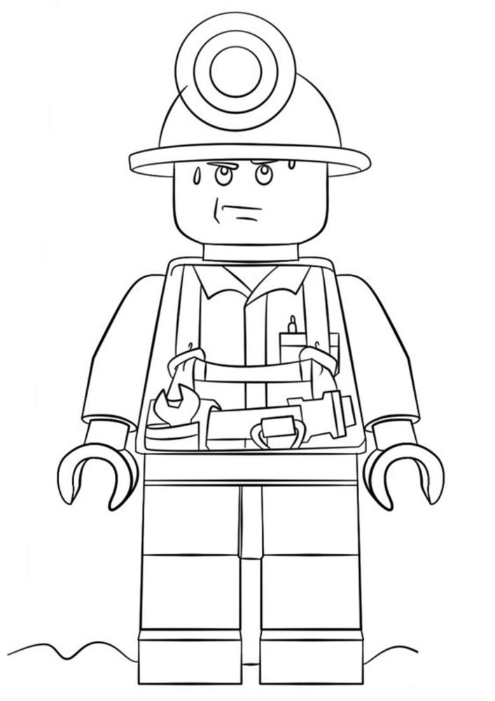 Free easy to print lego coloring pages