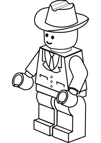 Lego man in cowboy hat coloring page lego coloring pages lego coloring super coloring pages