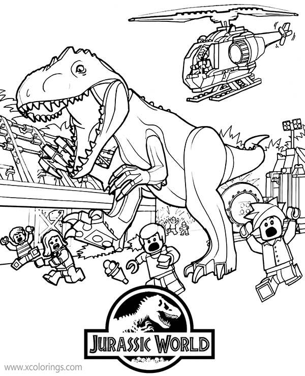 Lego jurassic world coloring pages with logo lego jurassic world lego coloring pages lego coloring