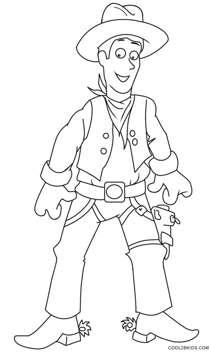 Printable cowboy coloring pages for kids