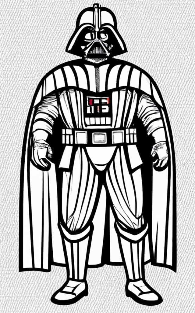 Star wars darth vader coloring page