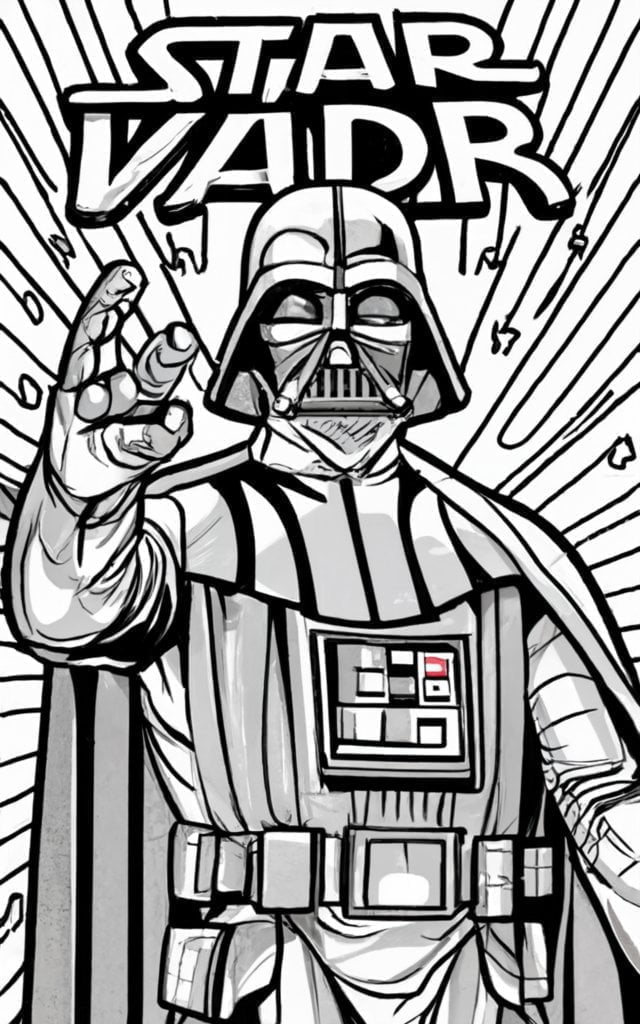 Free star wars darth vader coloring page