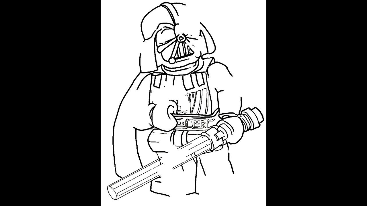 Draw a lego darth vader