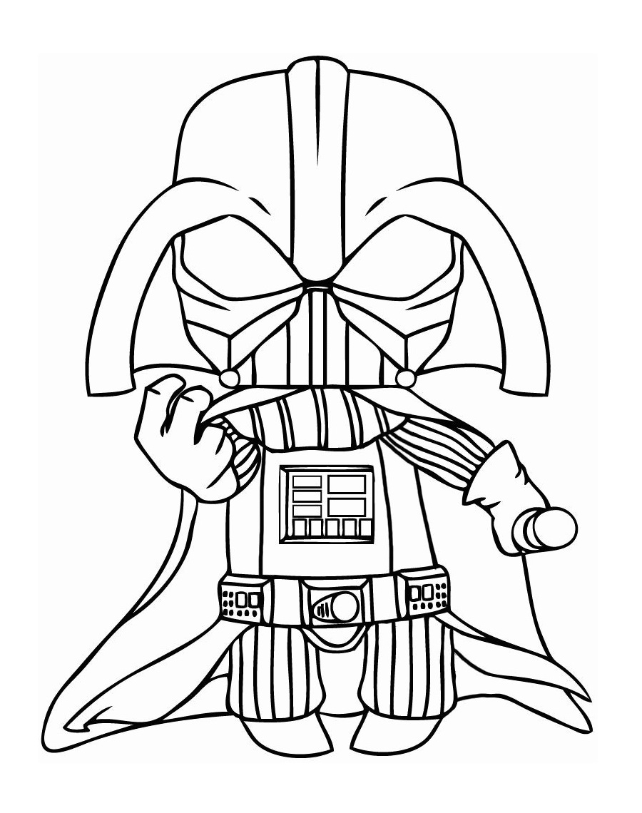 Baby darth vader coloring page to print