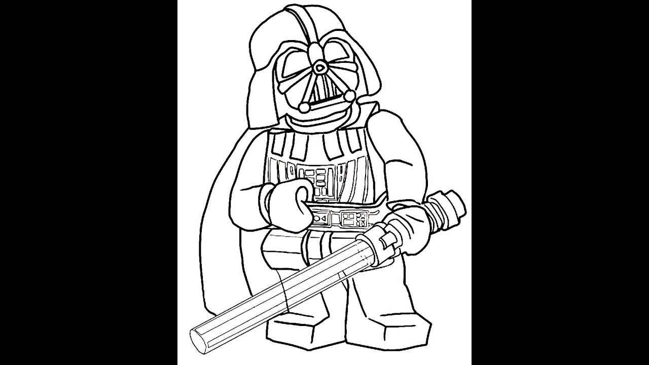 Draw a lego darth vader