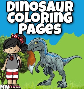 Dinosaur coloring pages for kids by mw creativity and new opportunities