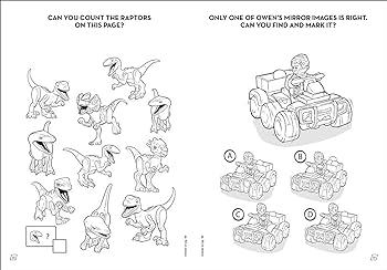 Lego jurassic world dinosaurs on the run coloring book editors of studio fun international books