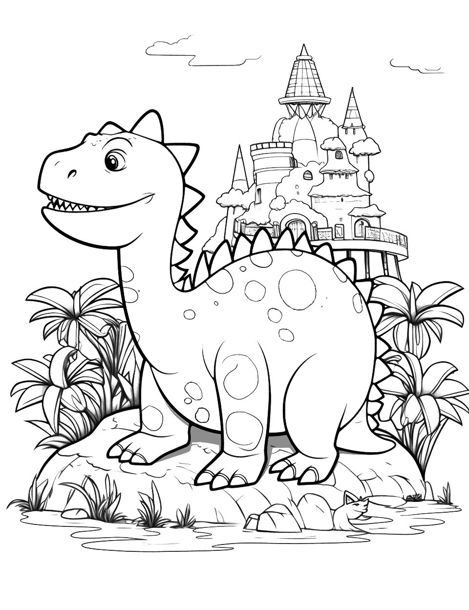 Dinosaur coloring pages free printable sheets