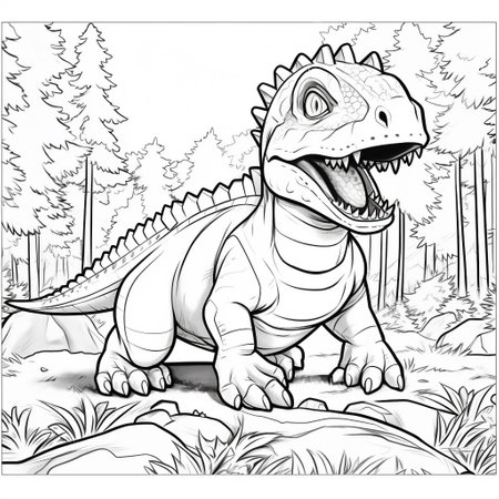 Free dinosaur colouring photos and vectors