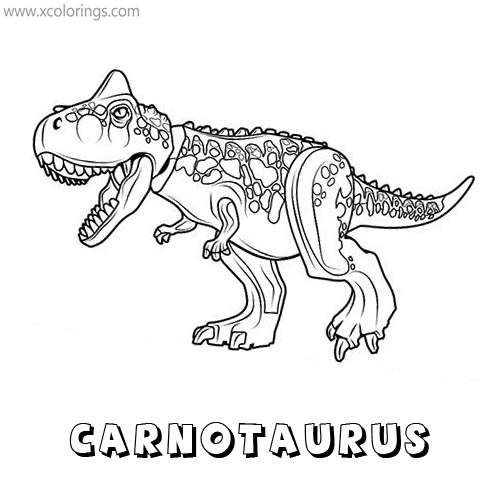 Lego jurassic world dinosaur coloring pages carnotaurus