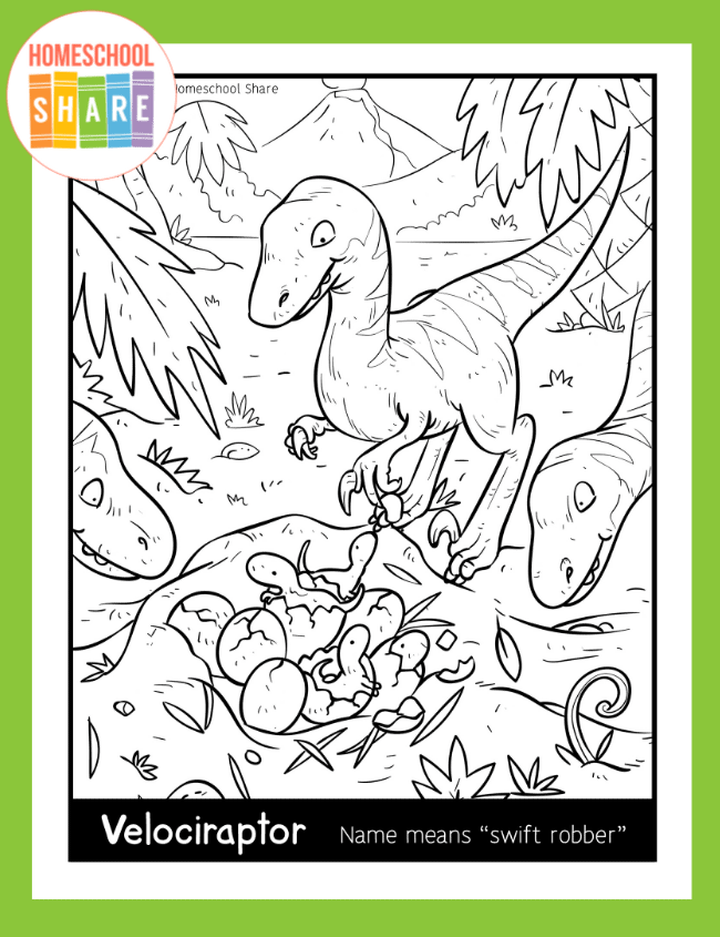 Free dinosaur coloring pages for kids