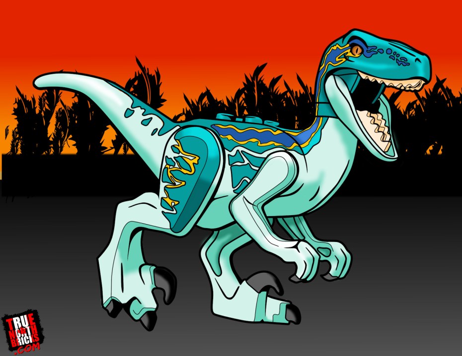 Lego velociraptor coloring page unofficial