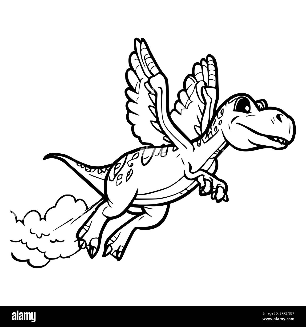 Dinosaur coloring page stock vector images