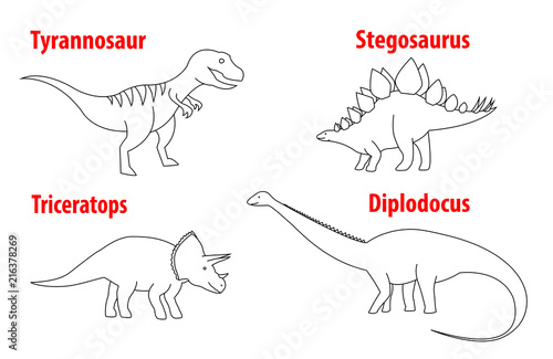 Set of dinosaurs