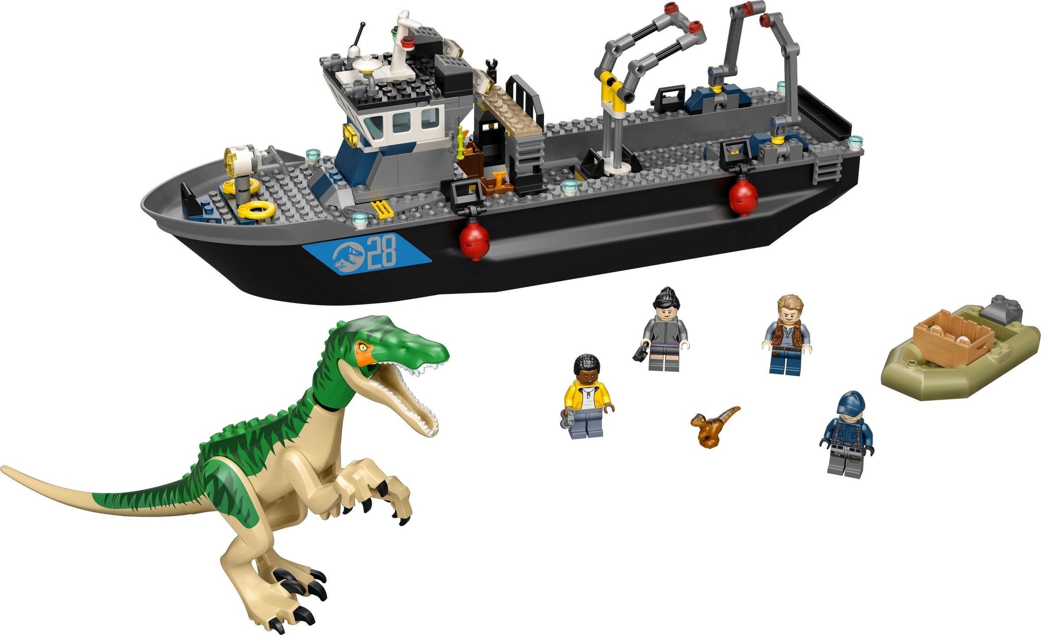 Lego jurassic world baryonyx dinosaur boat escape pieces â aesops fable