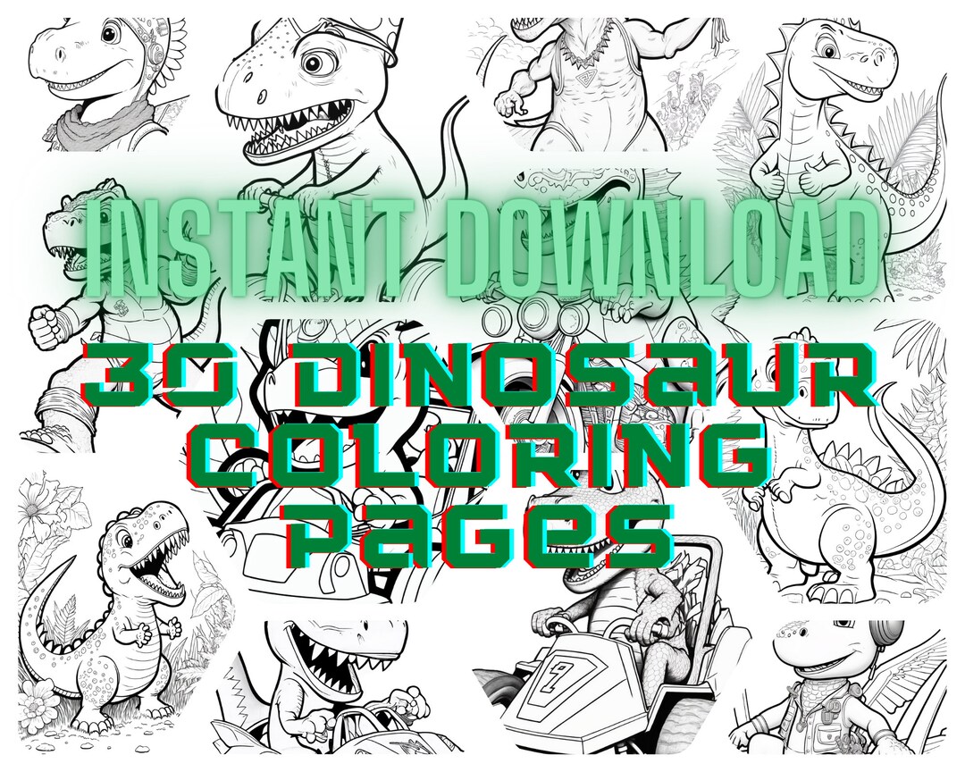 Dinosaur coloring pages for kids printable designs x for boys girls downloadable printable instant download download now