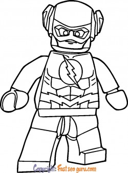 Lego kid flash coloring pages