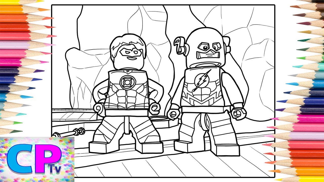 Lego green lantern and lego flash coloring pageselektronoia rud