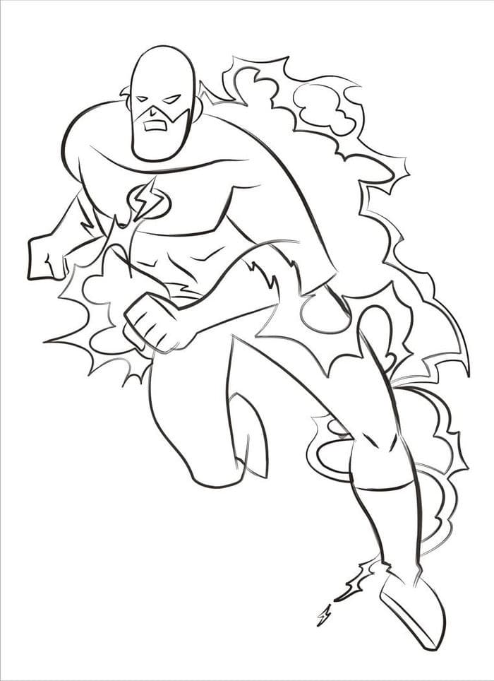 The flash coloring pages