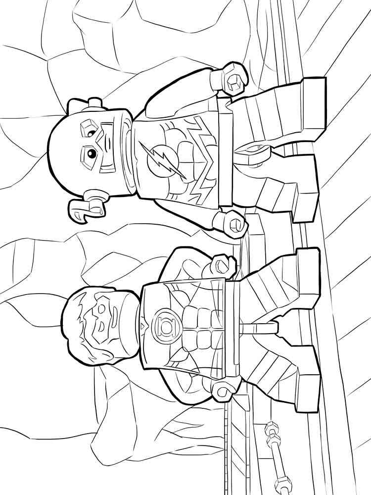 Lego flash coloring pages