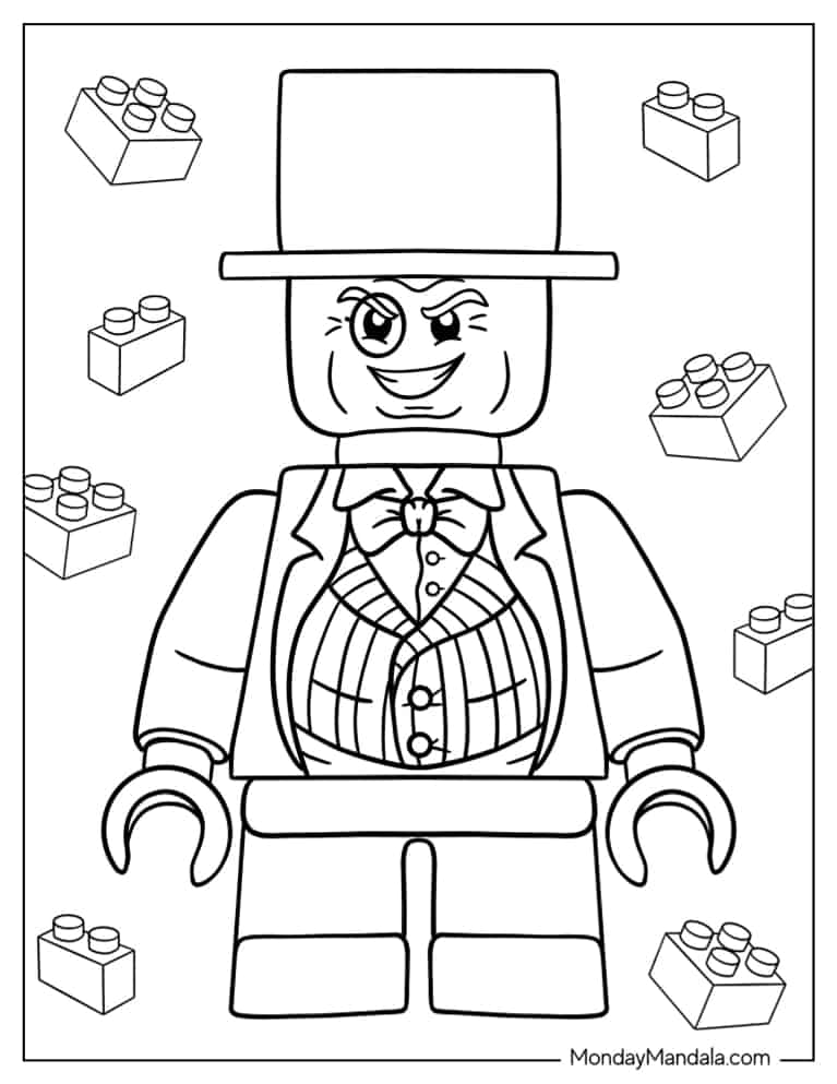 Lego batman coloring pages free pdf printables