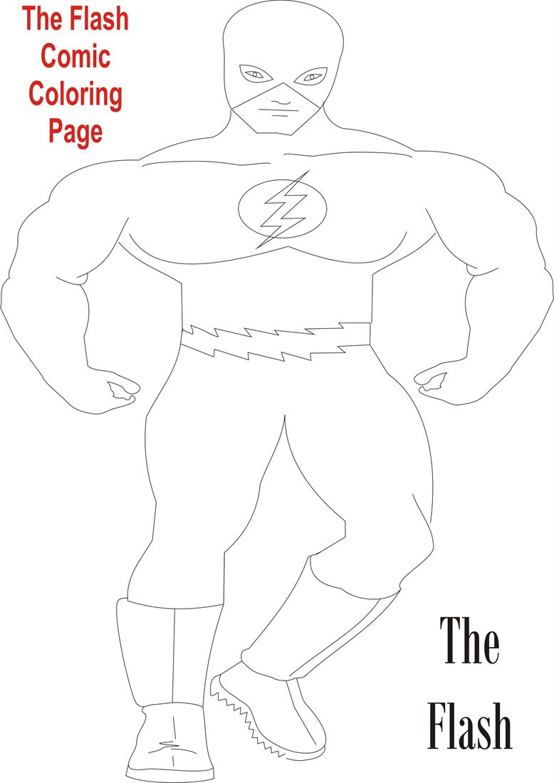 Flash ic character coloring page