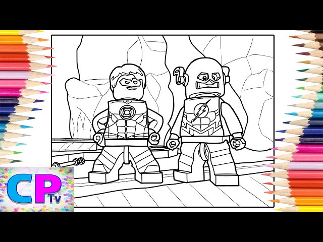 Lego green lantern and lego flash coloring pageselektronoia rud