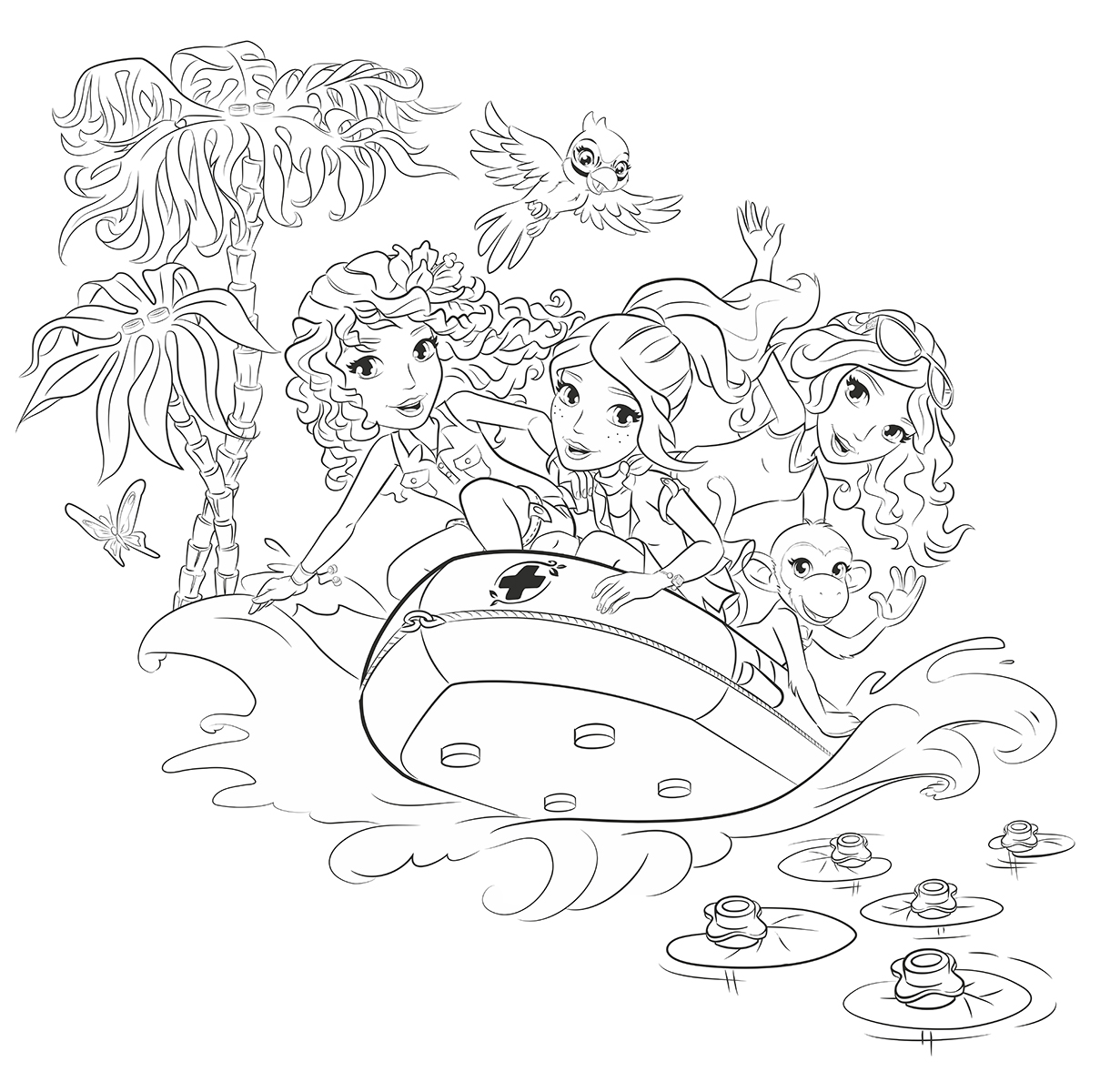 Lego friends coloring pages