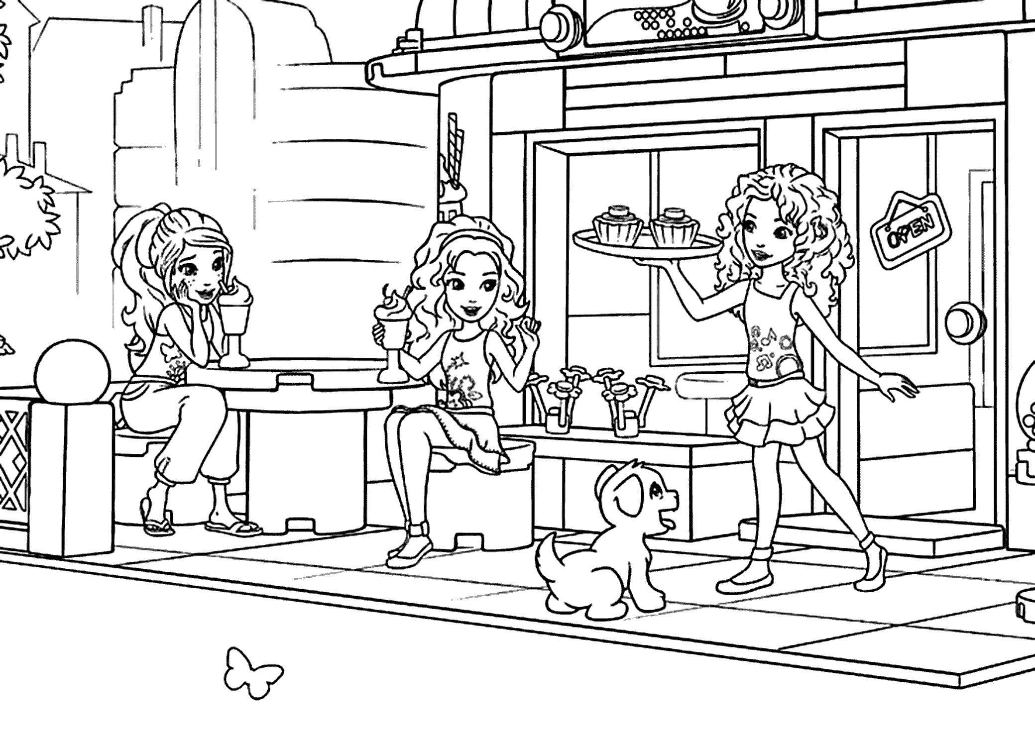 Lego friends coloring pages