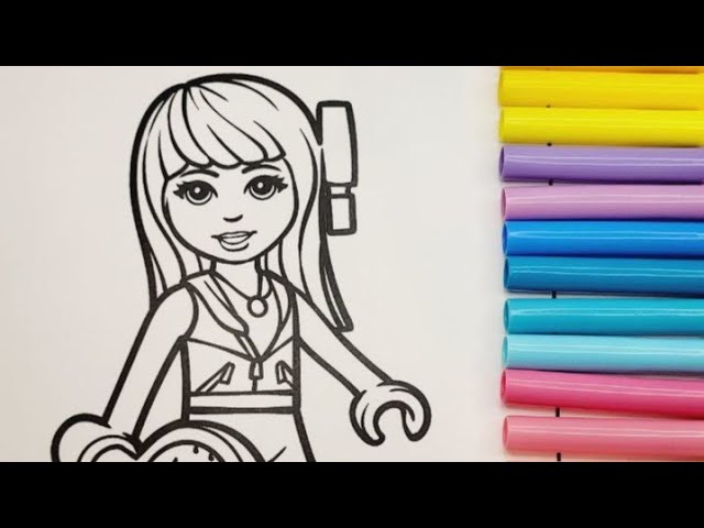 Lego friends lego friends stephanie andrea olivia coloring book pageslego