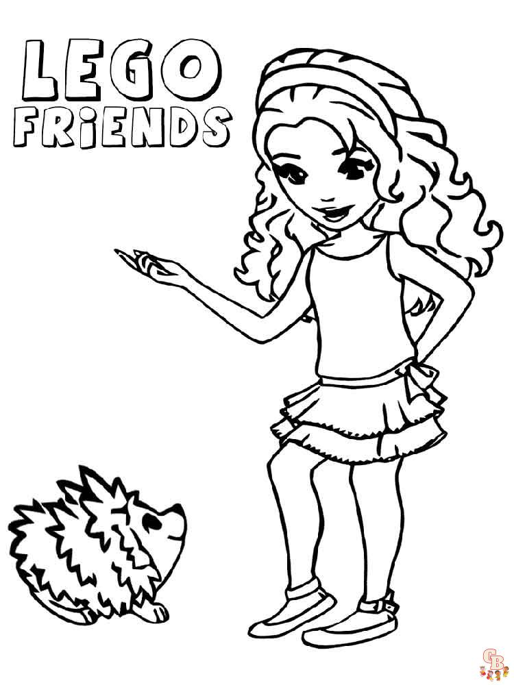 Free printable lego friends coloring pages