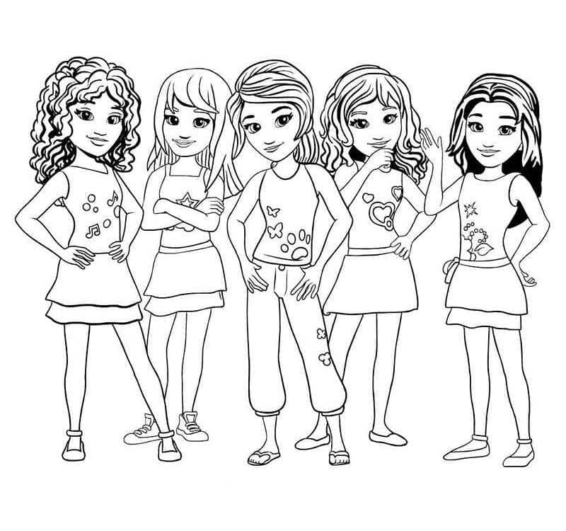 Lego friends coloring pages