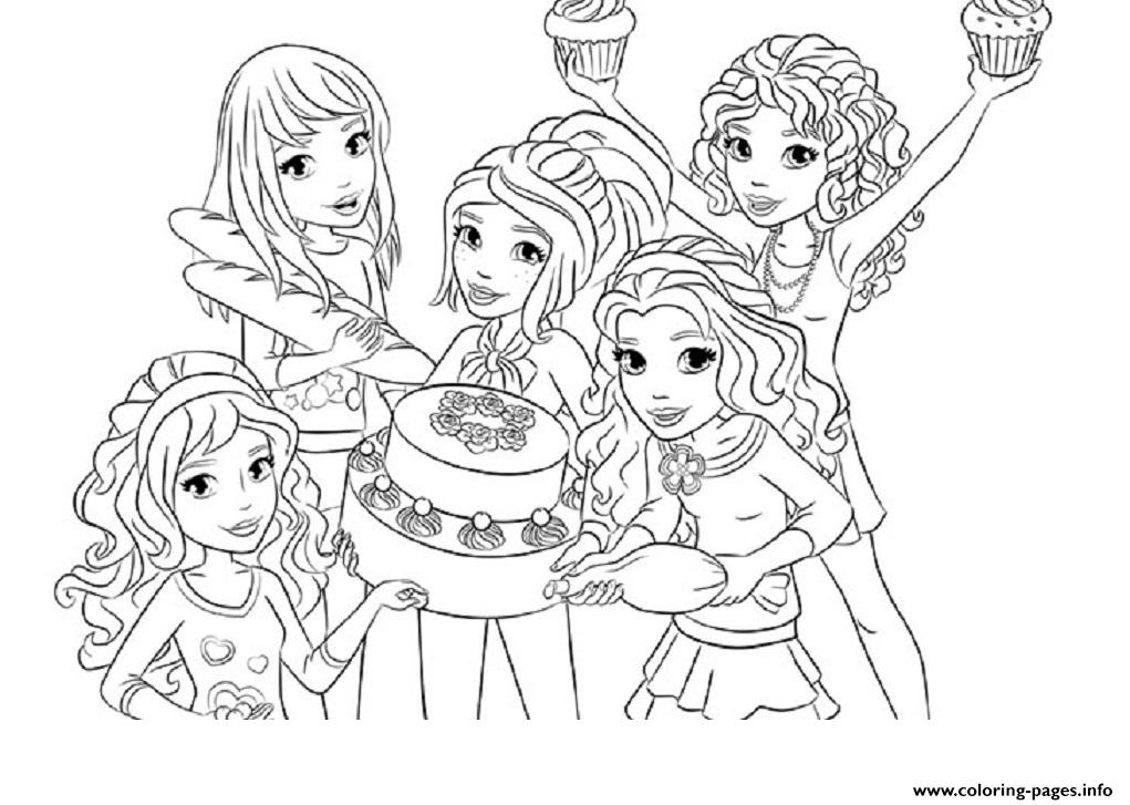 Lego friends food coloring page printable