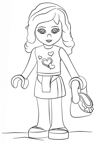 Lego friends olivia coloring page free printable coloring pages