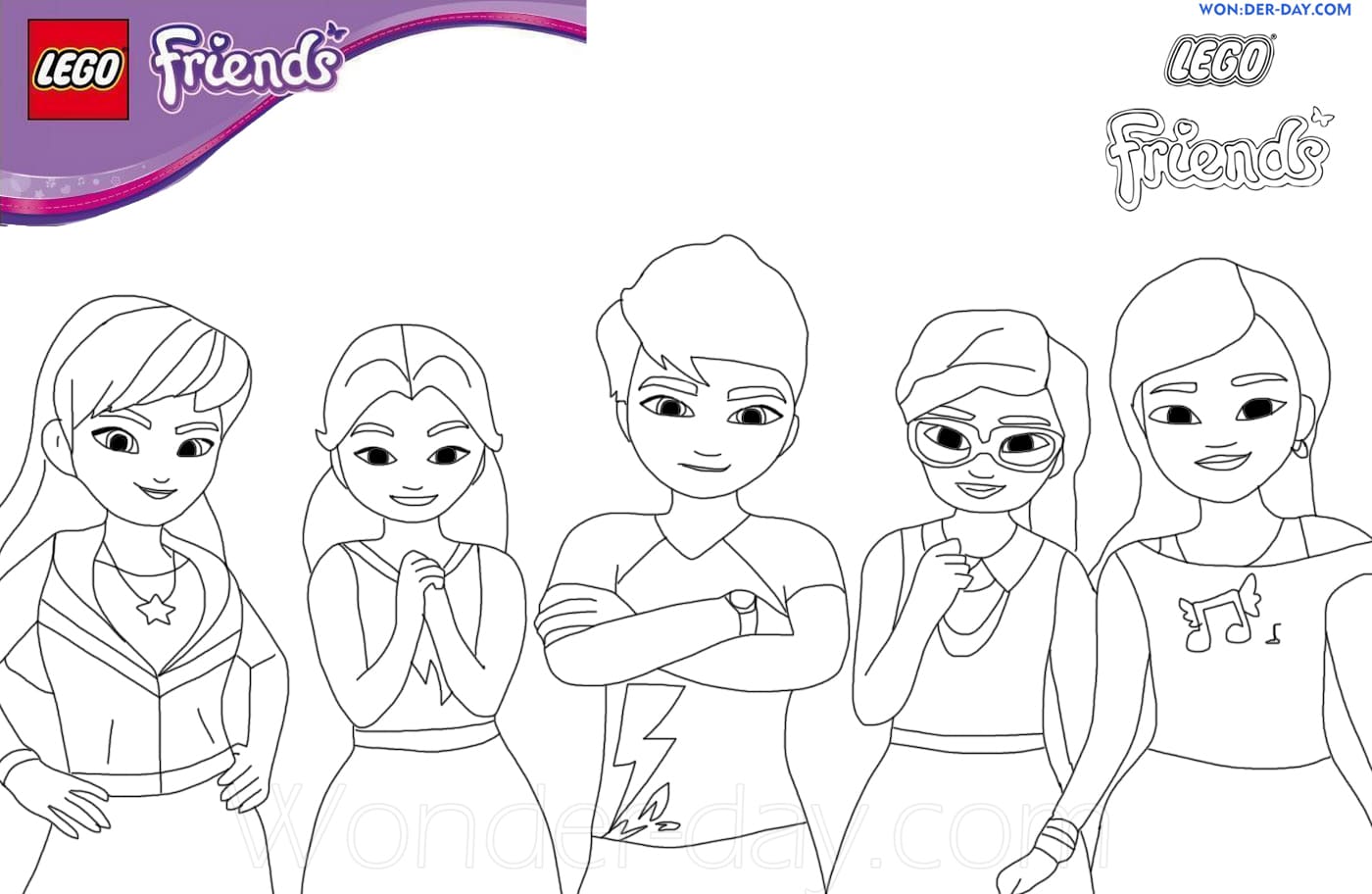 Lego friends coloring pages