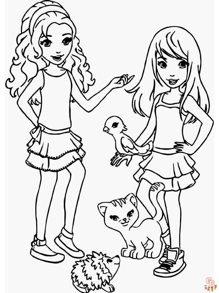 Free printable lego friends coloring pages