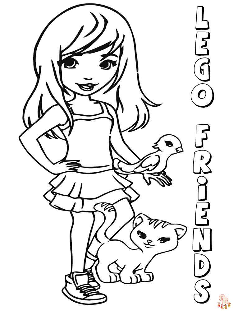 Free printable lego friends coloring pages