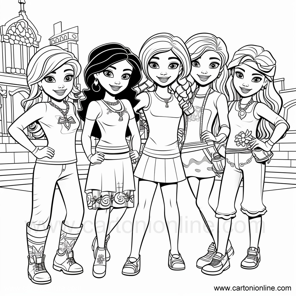 Lego friends coloring pages