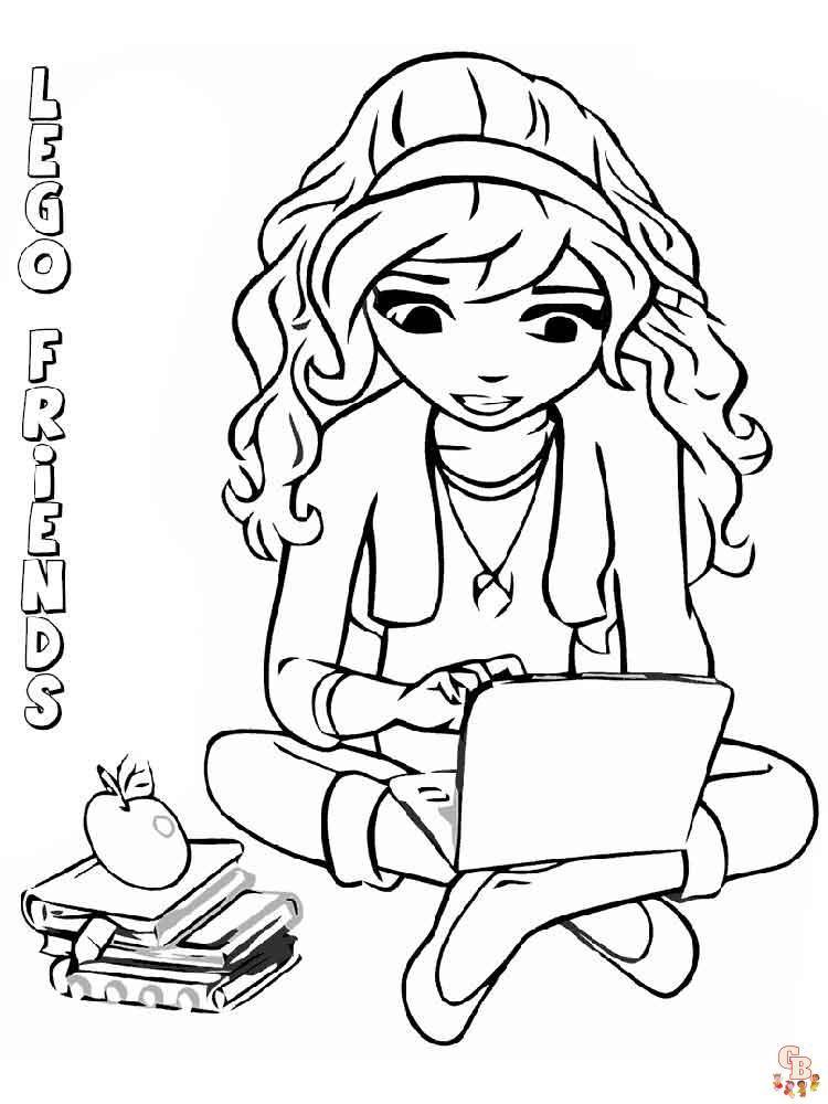 Free printable lego friends coloring pages